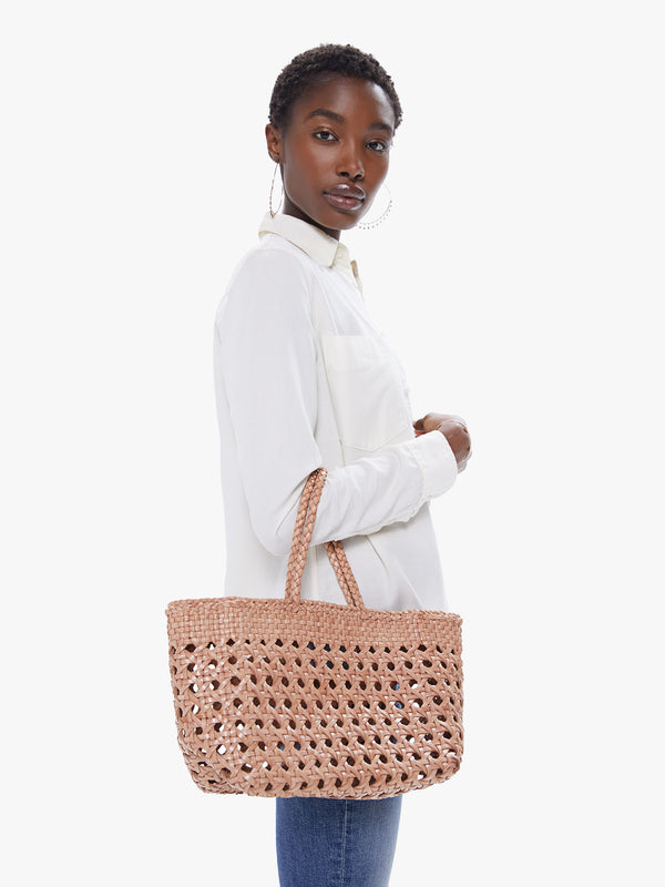 Basket Case Malana Small Chairweave Tote - Beige